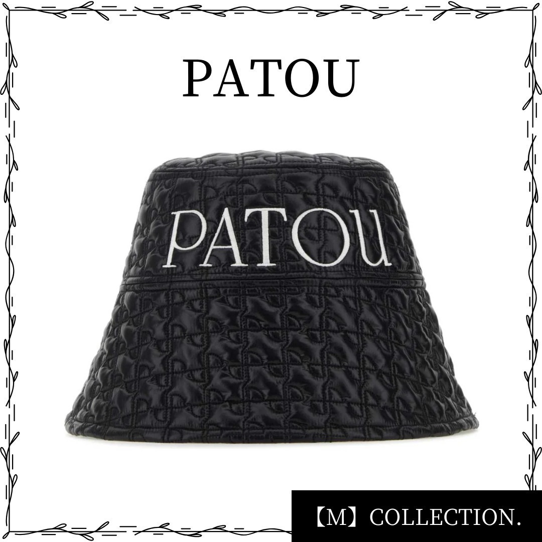 『PATOU』ロゴ刺繍 キルティングバケットハット