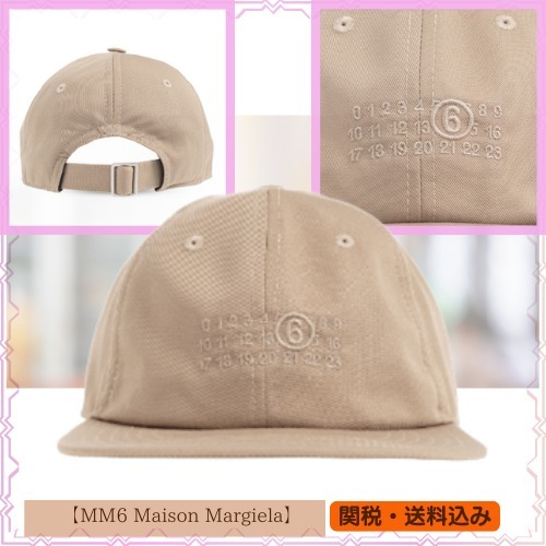 【MM6 Maison Margiela】MM6◇ロゴ刺繍◇ベースボール◇キャップ