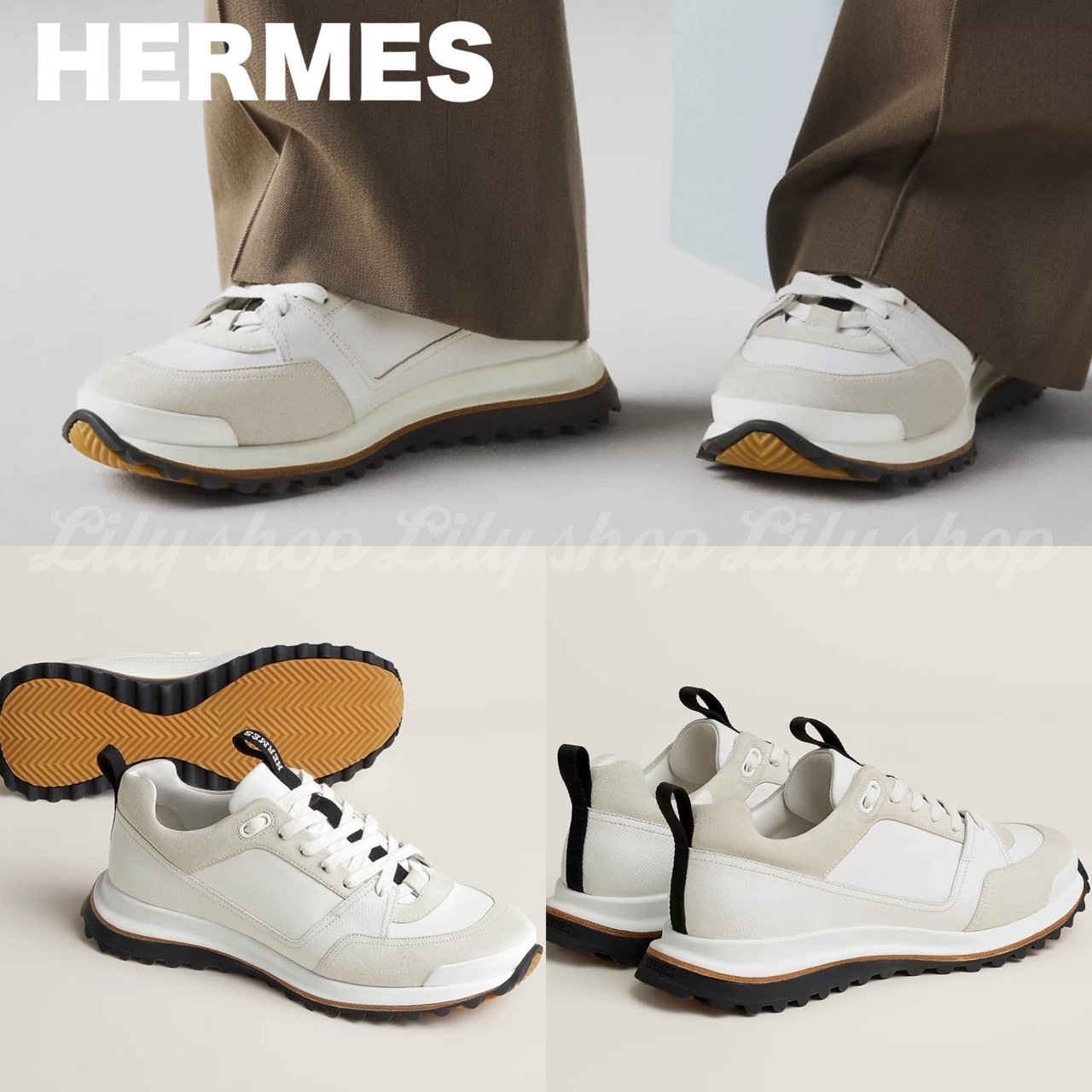 軽快ステップを叶える【HERMES】スニーカー
