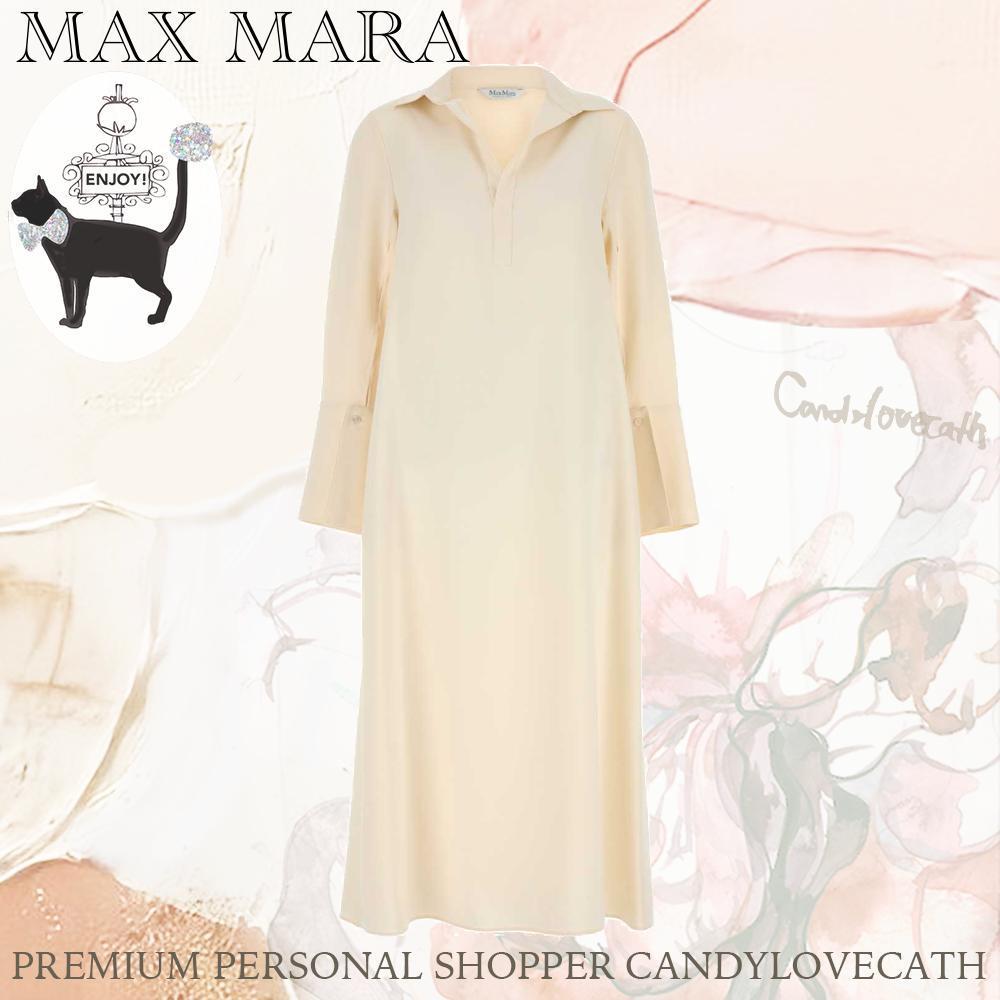 ワンピース MAX MARA Cream Stretch Silk Ossola Dress