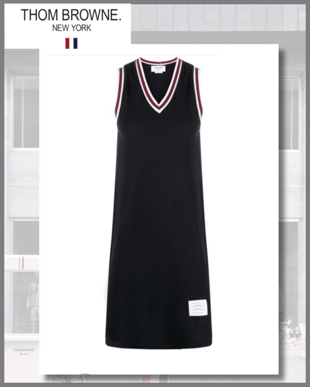【上品綺麗】Thom Browne Aラインノースリ ワンピース