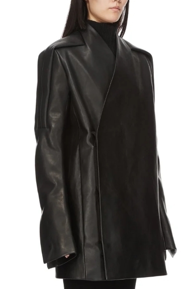 レザージャケット・コート [RICK OWENS] OFFICIER WASHING LEATHER JACKET