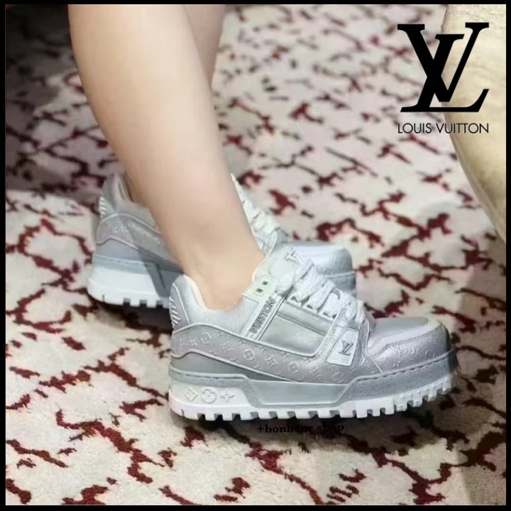 【メタリック☆】Louis Vuitton LV トレイナー マキシスニーカー