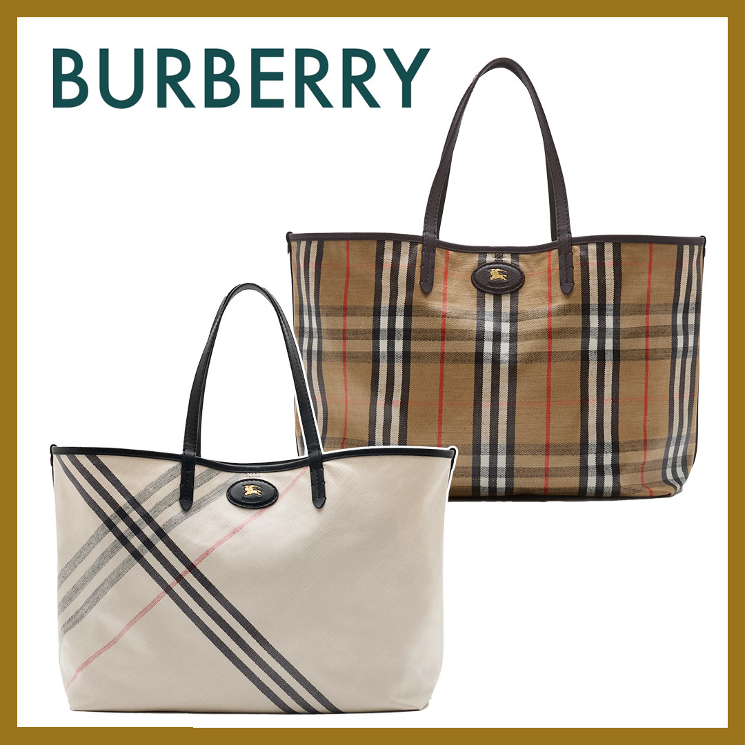 頼れる存在◎【BURBERRY】ミディアム ハイランドトート*美しさ