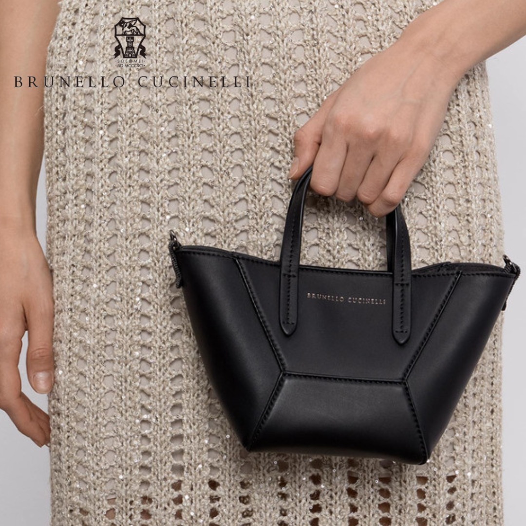 BRUNELLO CUCINELLI LEATHER BC DUO CROSSBODY BAG 関税送料込