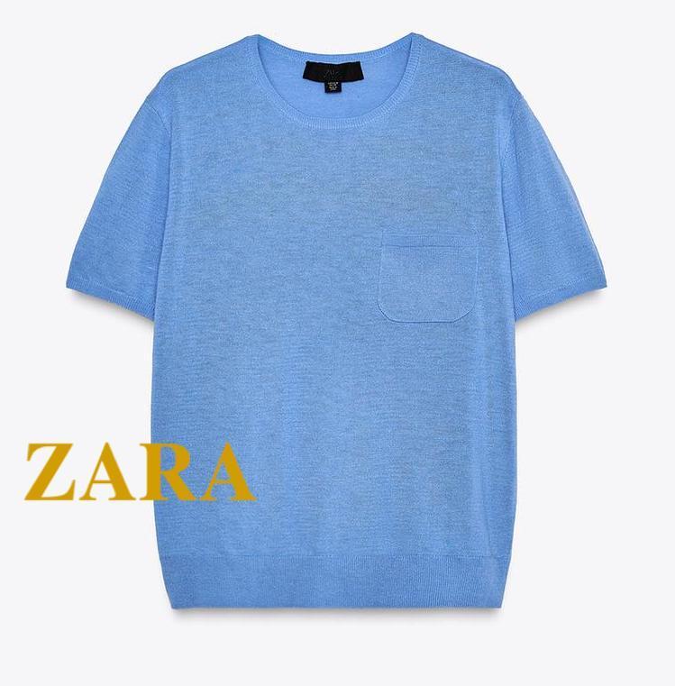 ☆ドイツ発*ZARA*新作*ショートスリーブニットトップ/UL☆