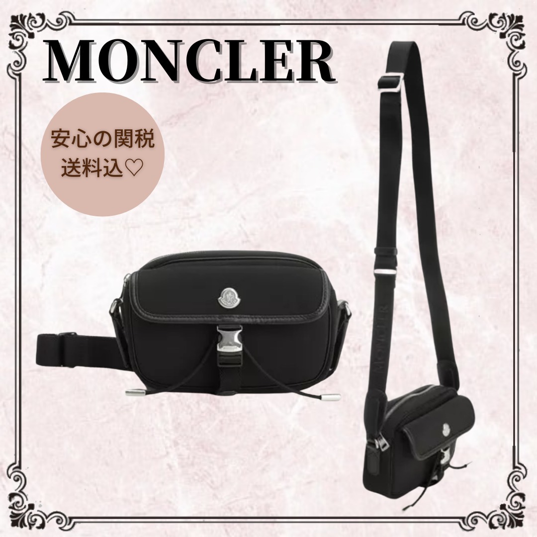 関税込◆*MONCLER*メタルロゴ入り New Trick クロスボディバッグ