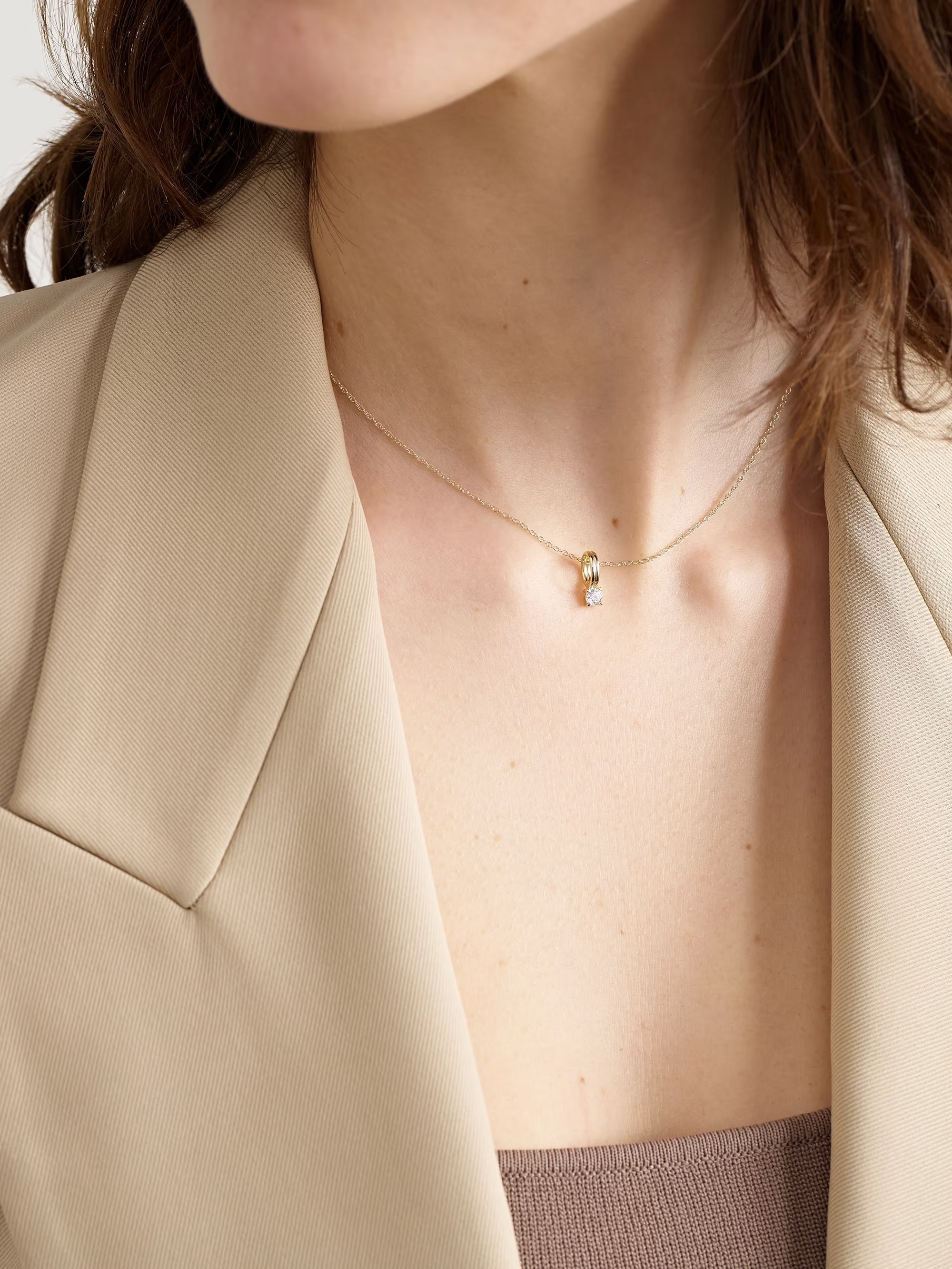 《STONE AND STRAND》14K ゴールド ダイヤモンド ネックレス
