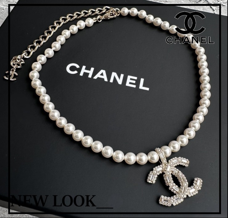 《大きめパールがエレガント♡》CHANEL ネックレス