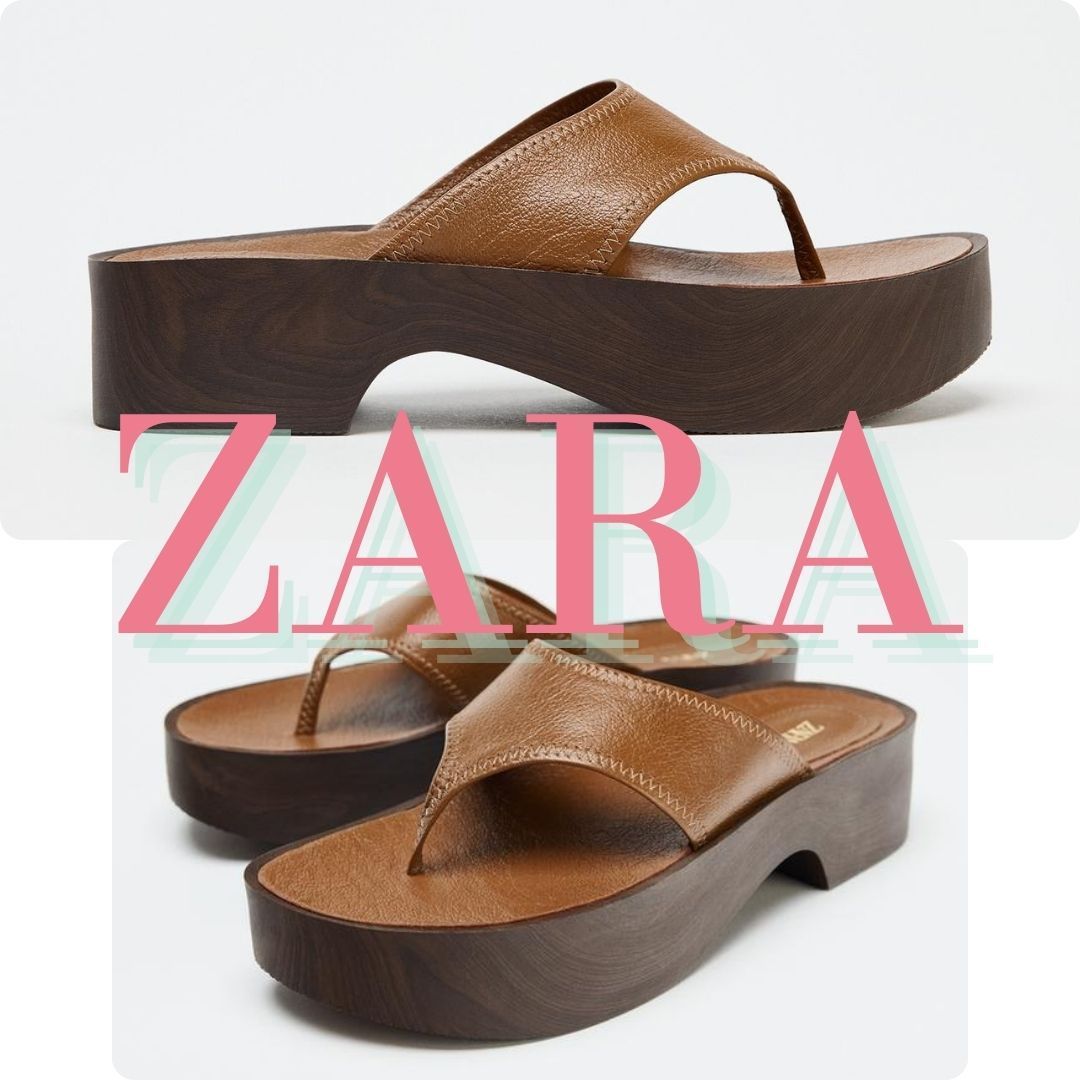 ZARA ソフトレザー プラットフォームサンダル 2631/510