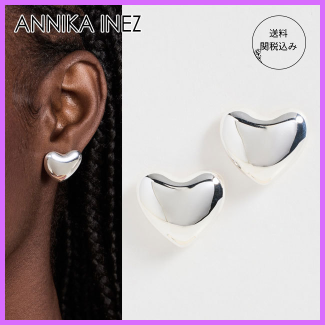 送関込【Annika Inez】Small Voluptuous Heart Earrings