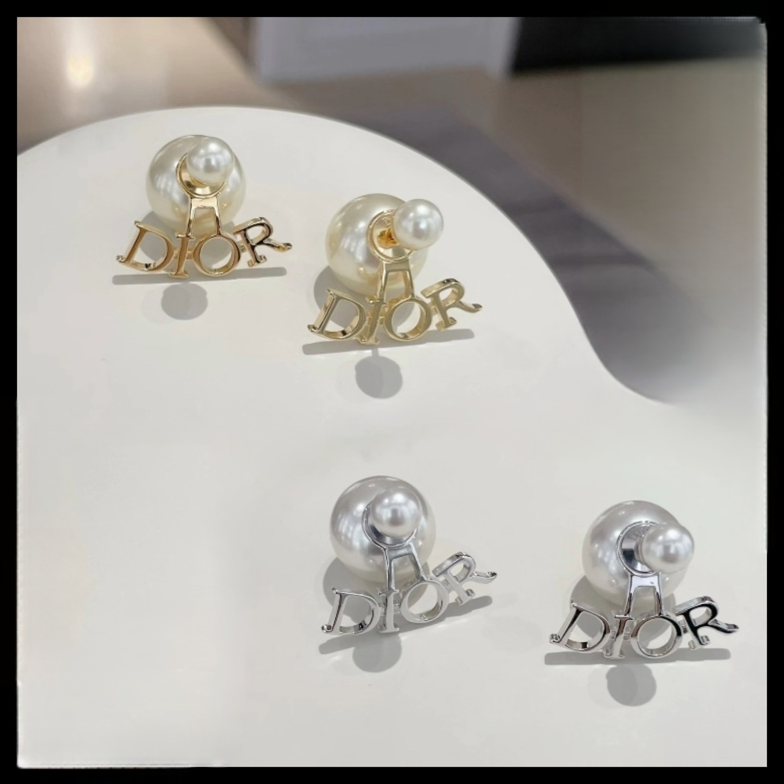 【アイコニックなレジンパール♪】ディオール★ピアス