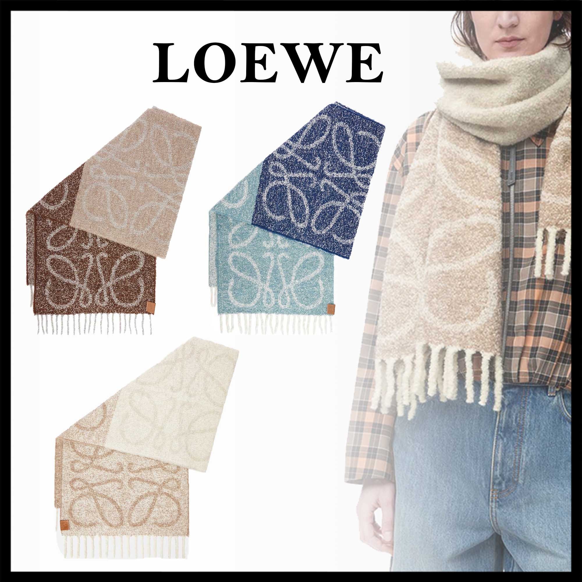 LOEWE直営店 アルパカとウールのアナグラムスカーフ