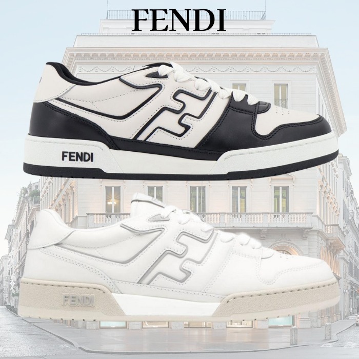 関税込★VIP価格【FENDI】レザー ロートップスニーカー