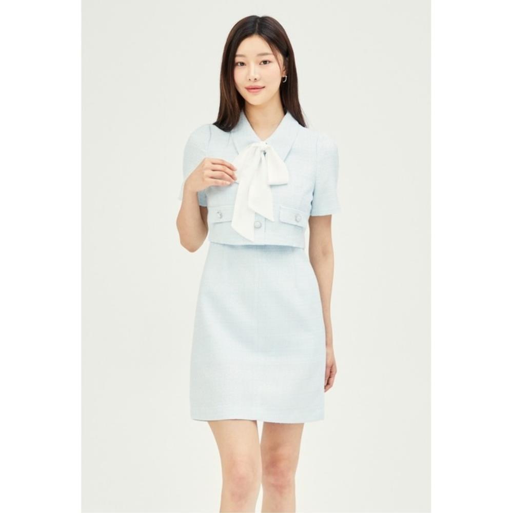 ◆JJ JIGOTT◆ Tweed Ribbon Mini Dress GP4P0OP411