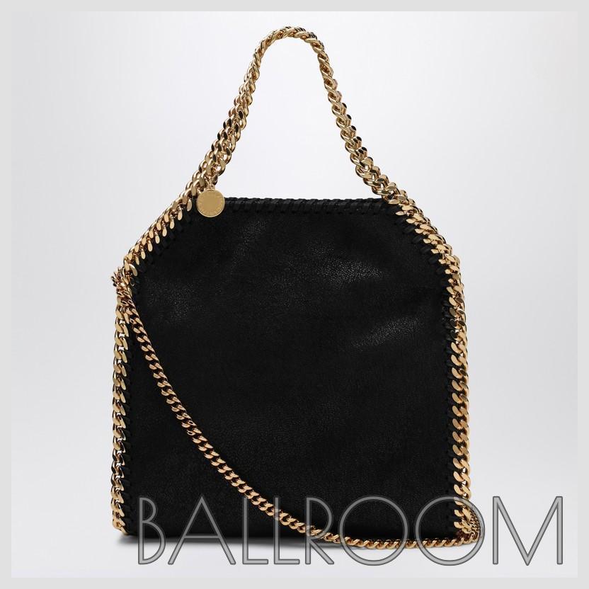トートバッグ STELLA MCCARTNEY BLACK/GOLD FALABELLA MINI TOTE BAG