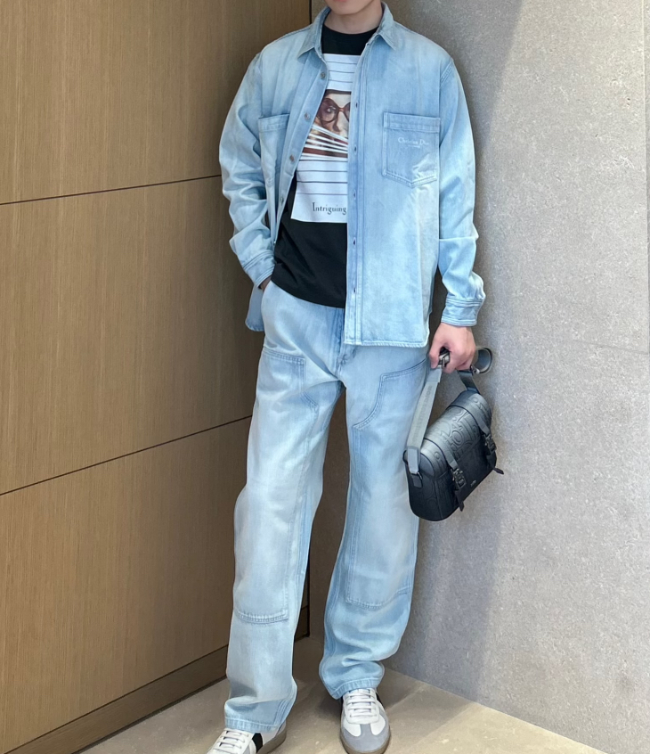 Dior 25秋《Dior Heritage Tシャツ》ブラック コットン DHL 直営
