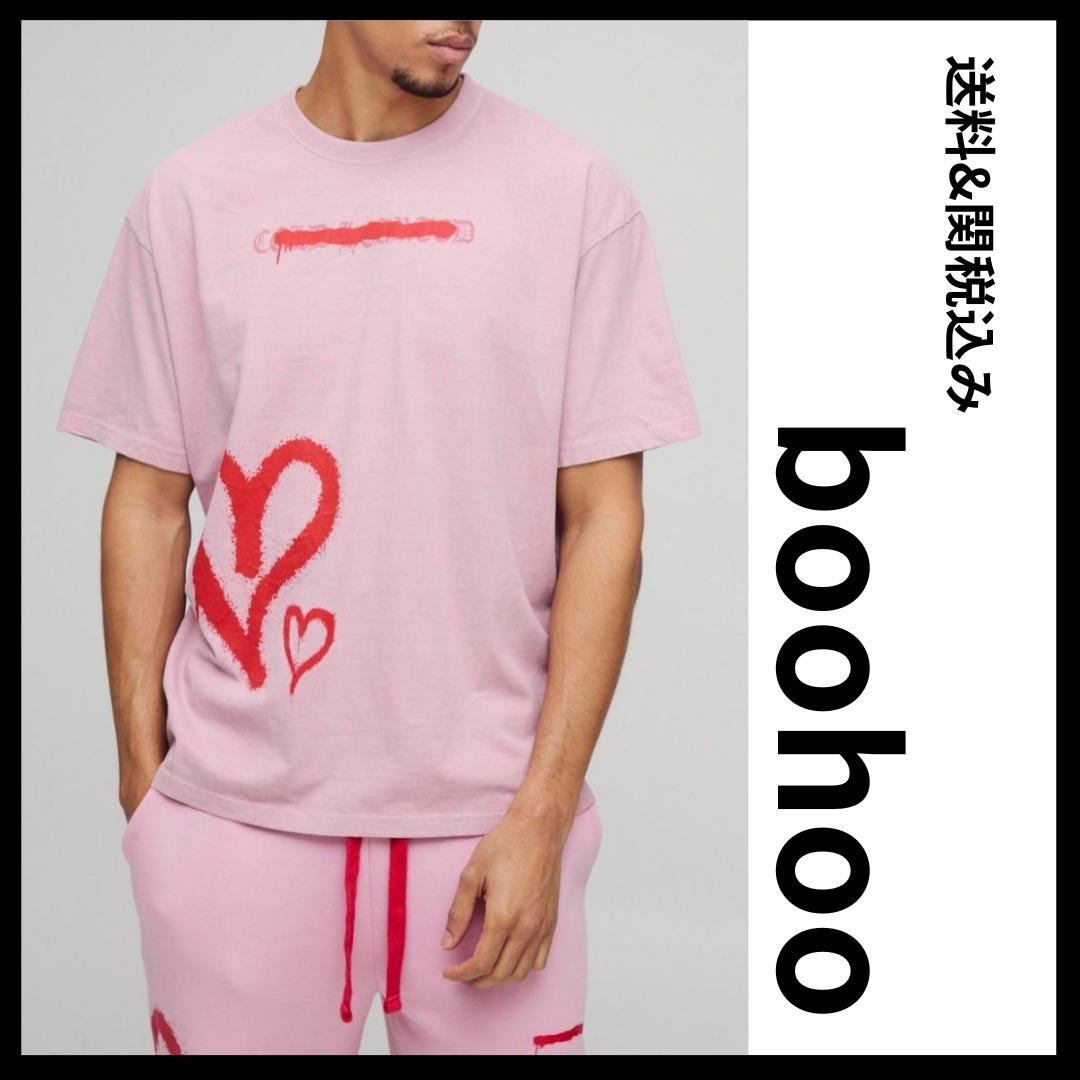 《boohoo》ハートグラフィックTシャツ