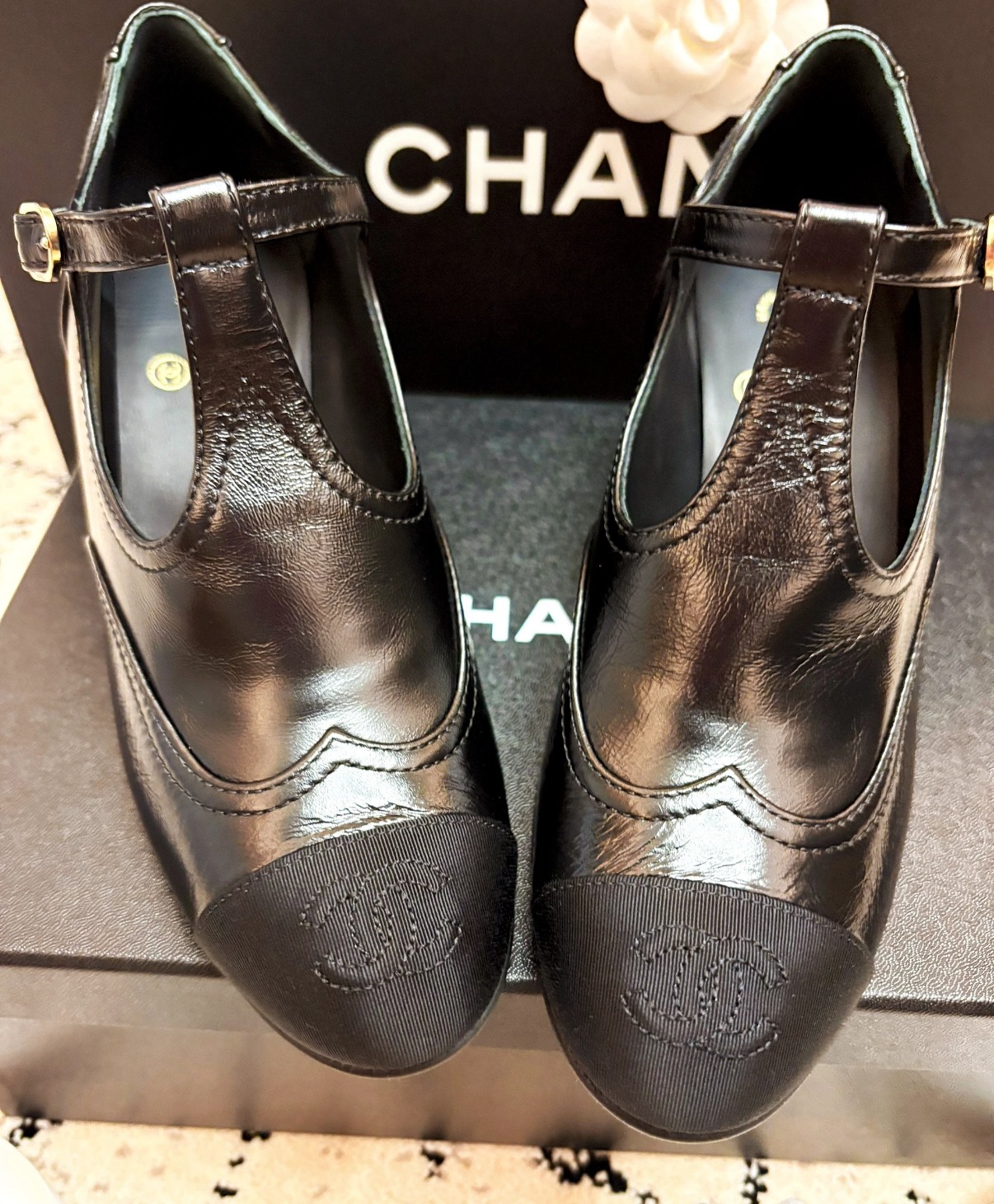 《シックでオシャレ♪》CHANEL パンプス メリージェーン CCロゴ