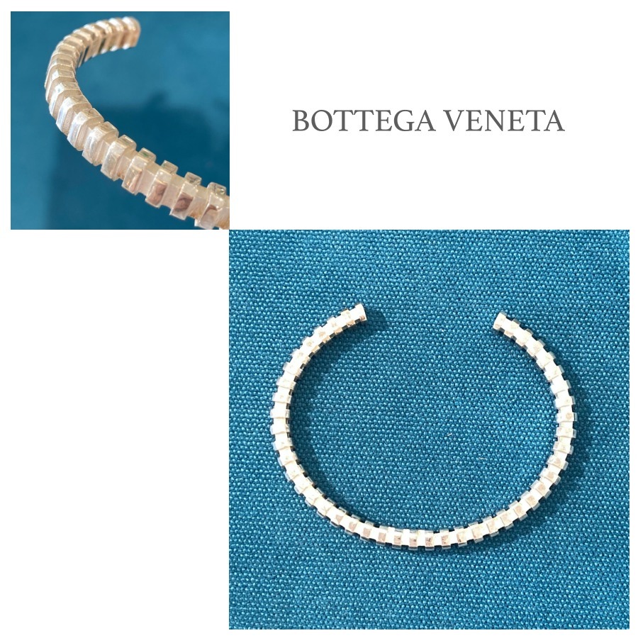 関税込★BottegaVenata★740766 シルバー バングルブレスレット