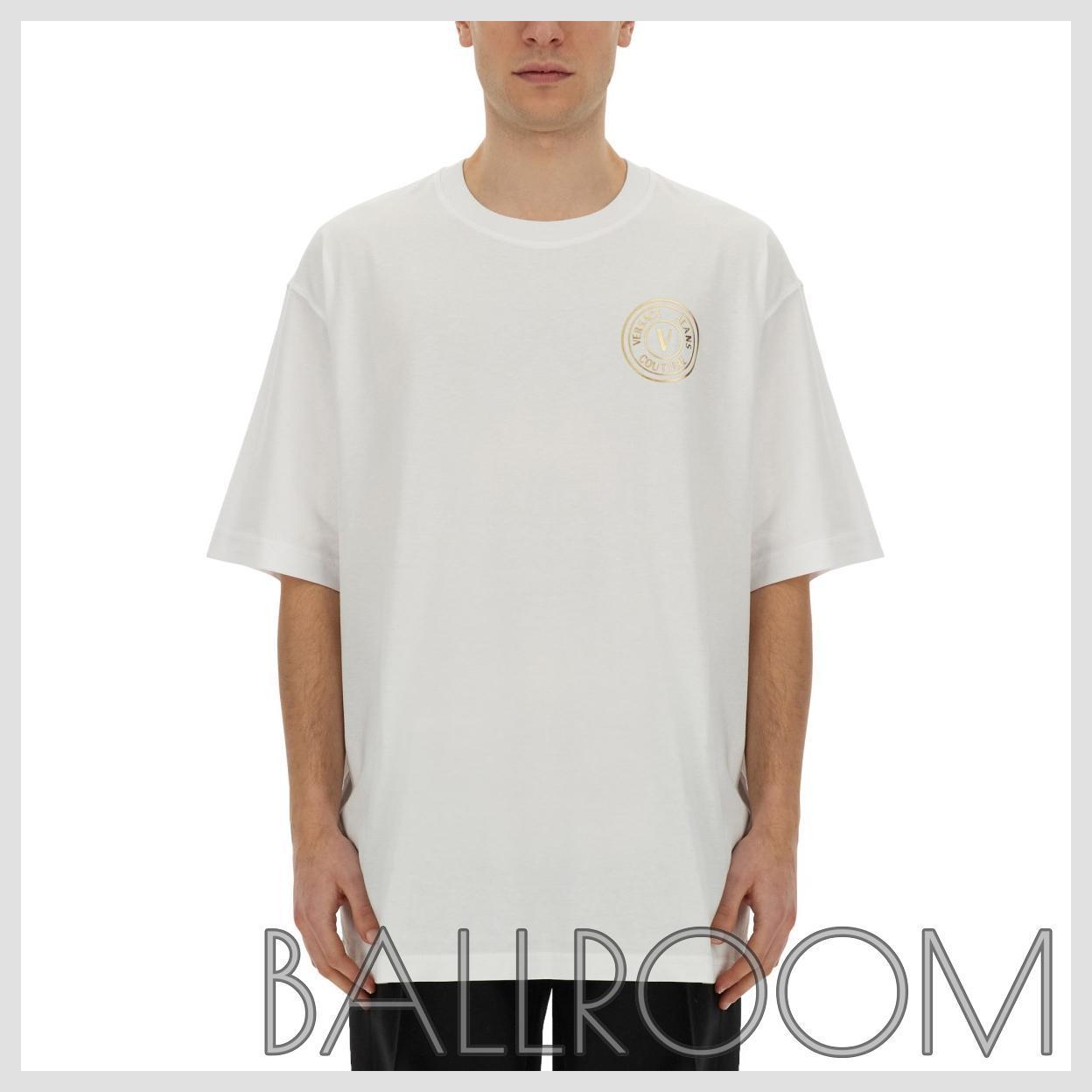 Tシャツ・カットソー VERSACE JEANS T-SHIRT WITH LOGO