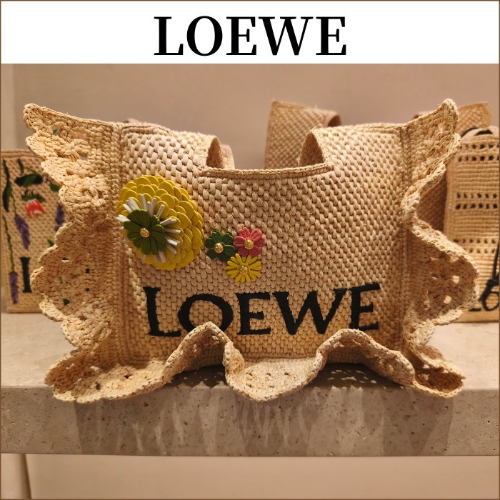 【直営店買付】LOEWE ロエベフォント トート スモール ラフィア