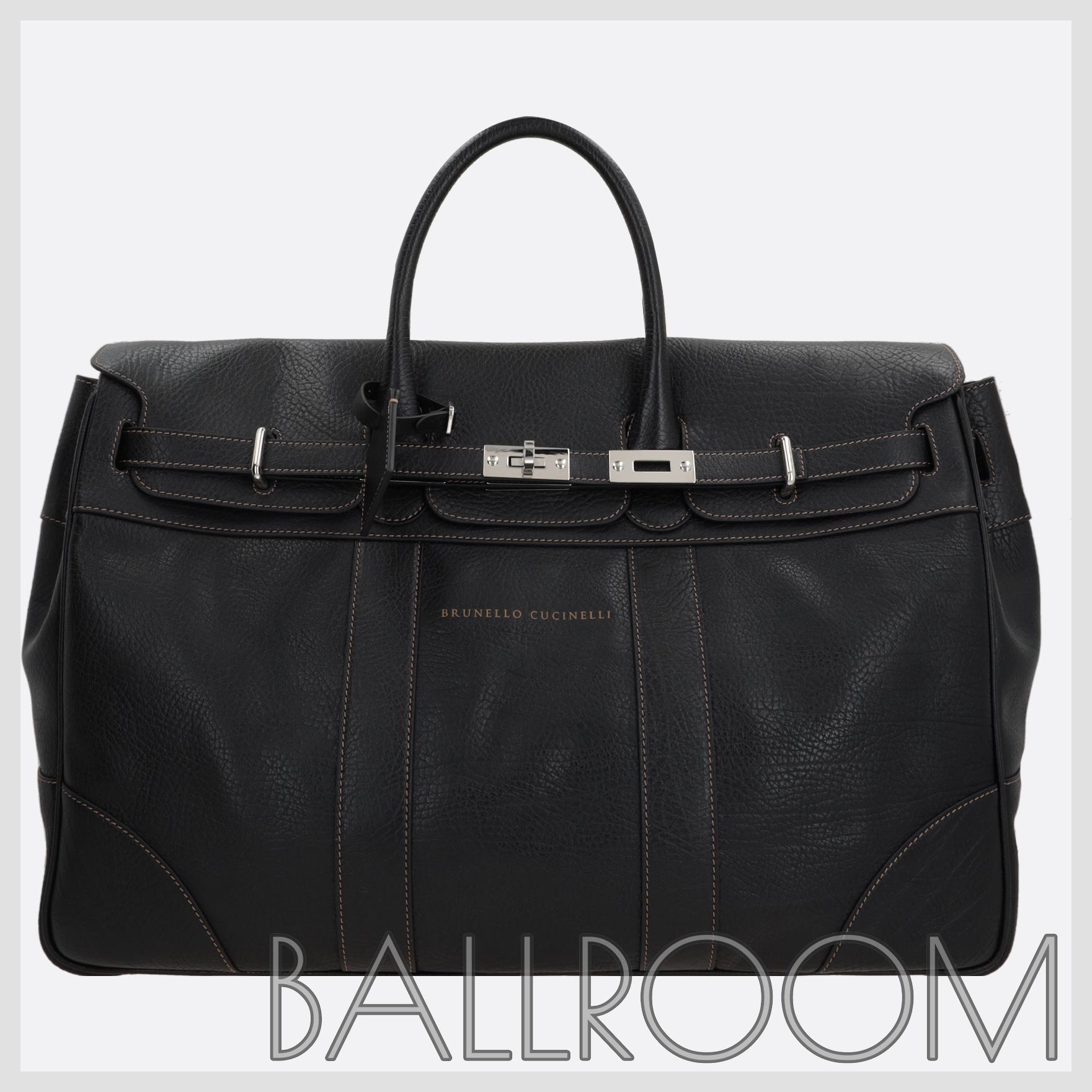 ショルダーバッグ BRUNELLO CUCINELLI COUNTRY WEEKEND BAG IN GRAINY LEATHER