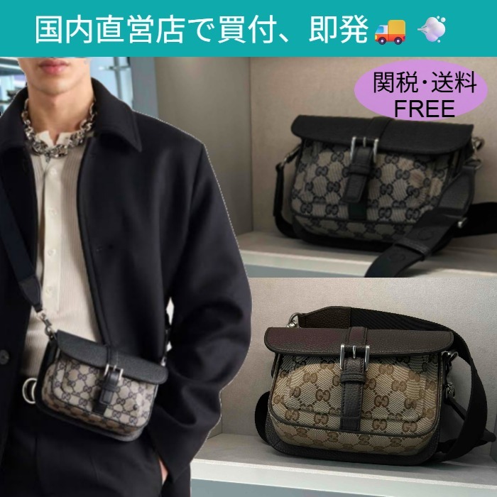 即発！GUCCI GGキャンバス スーパーミニ クロスボディバッグ