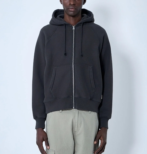 STUSSY 国内送 フード付きジップアップスウェットシャツ