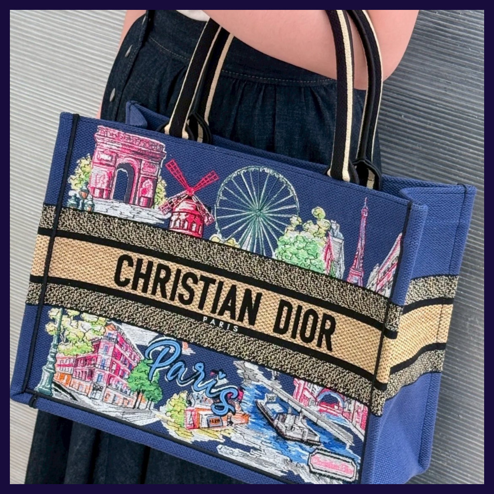 【目を引く青色♪】Dior トートバッグ