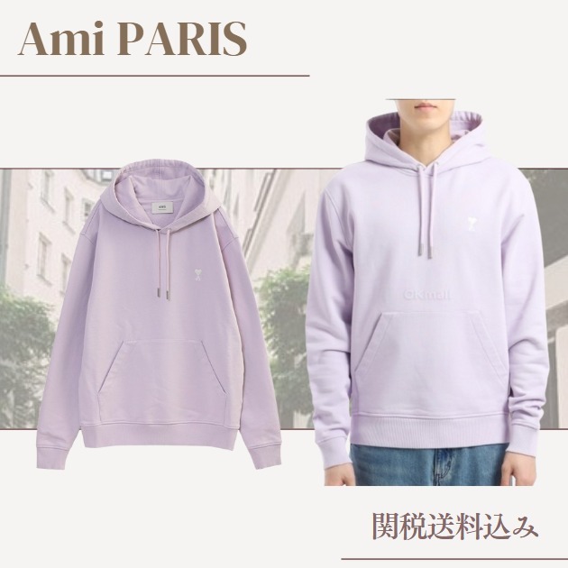 AMI Paris Ami de Coeur パーカー HSW260.730-504_LILAC