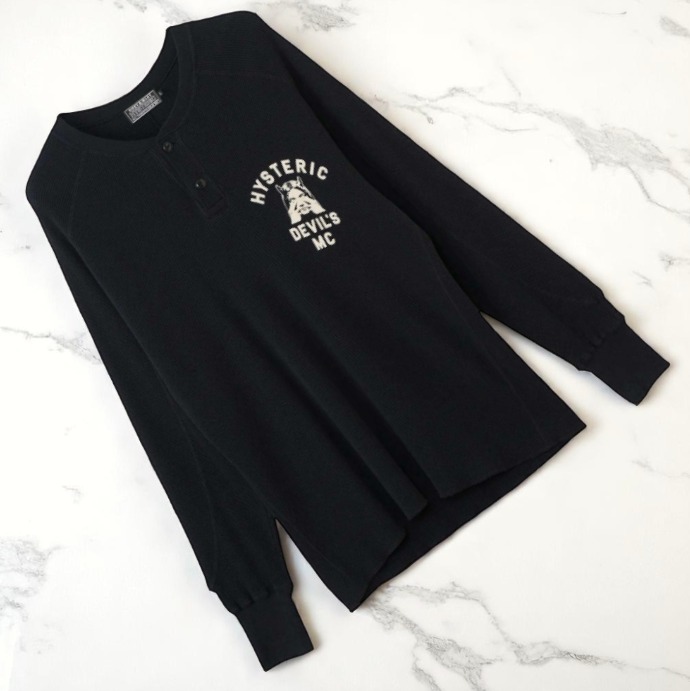 希少 HYSTERIC GLAMOUR ブラック コットン 長袖 スウェット