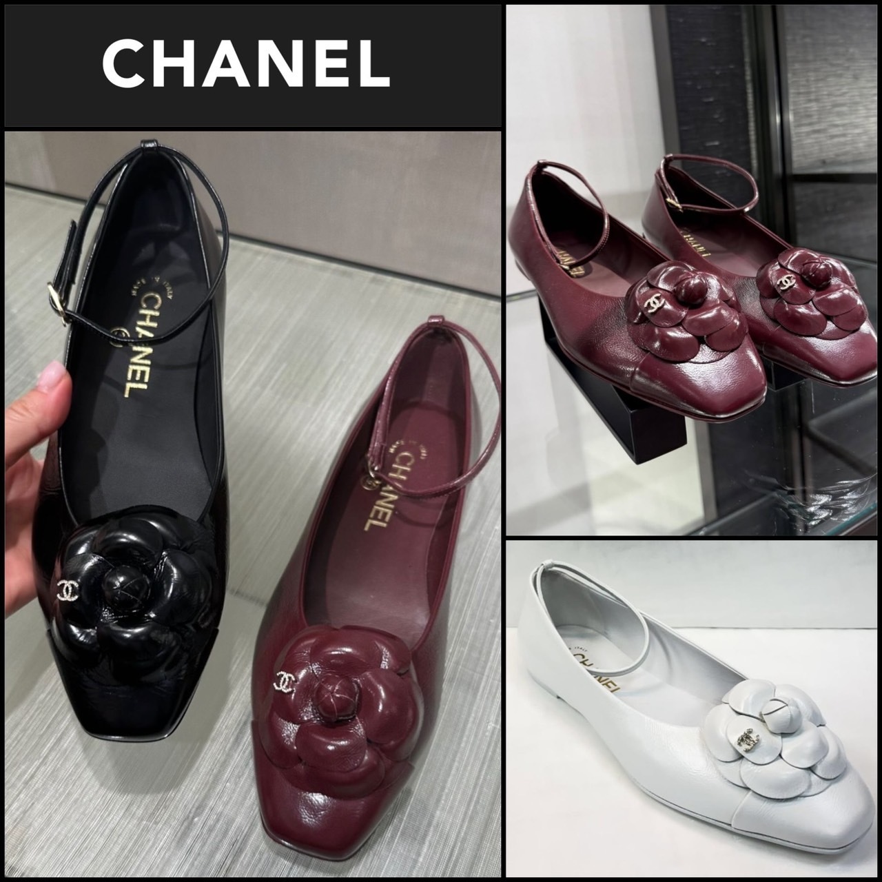 フロントのカメリアが上品♪【CHANEL】25A バレリーナ