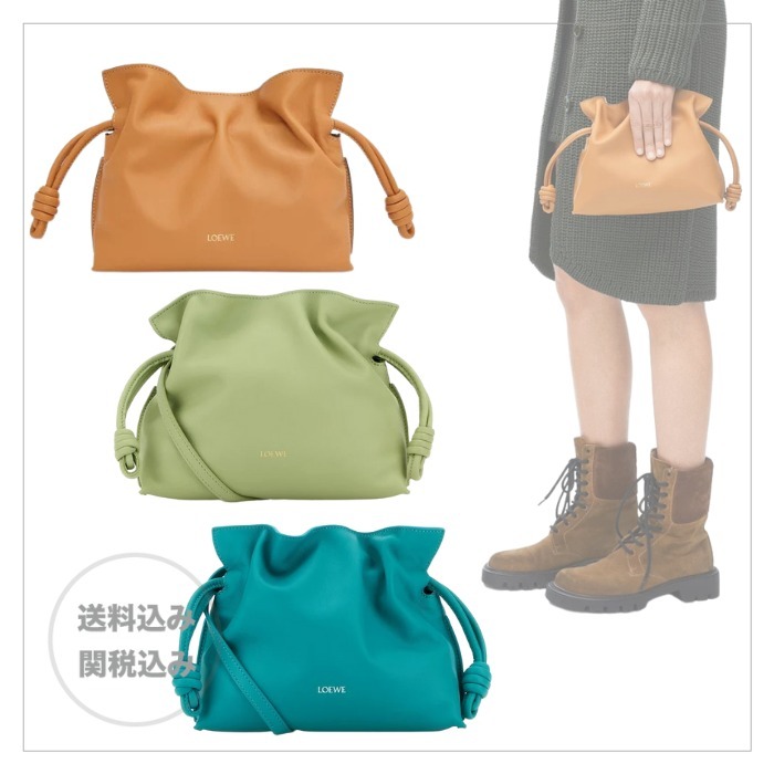 【LOEWE】フラメンコ ナパカーフ ミニ ロゴ ショルダーバッグ