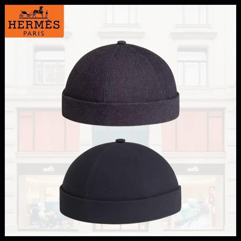 【上品なアクセントに♪】HERMES ベレー帽 Clou de Selle