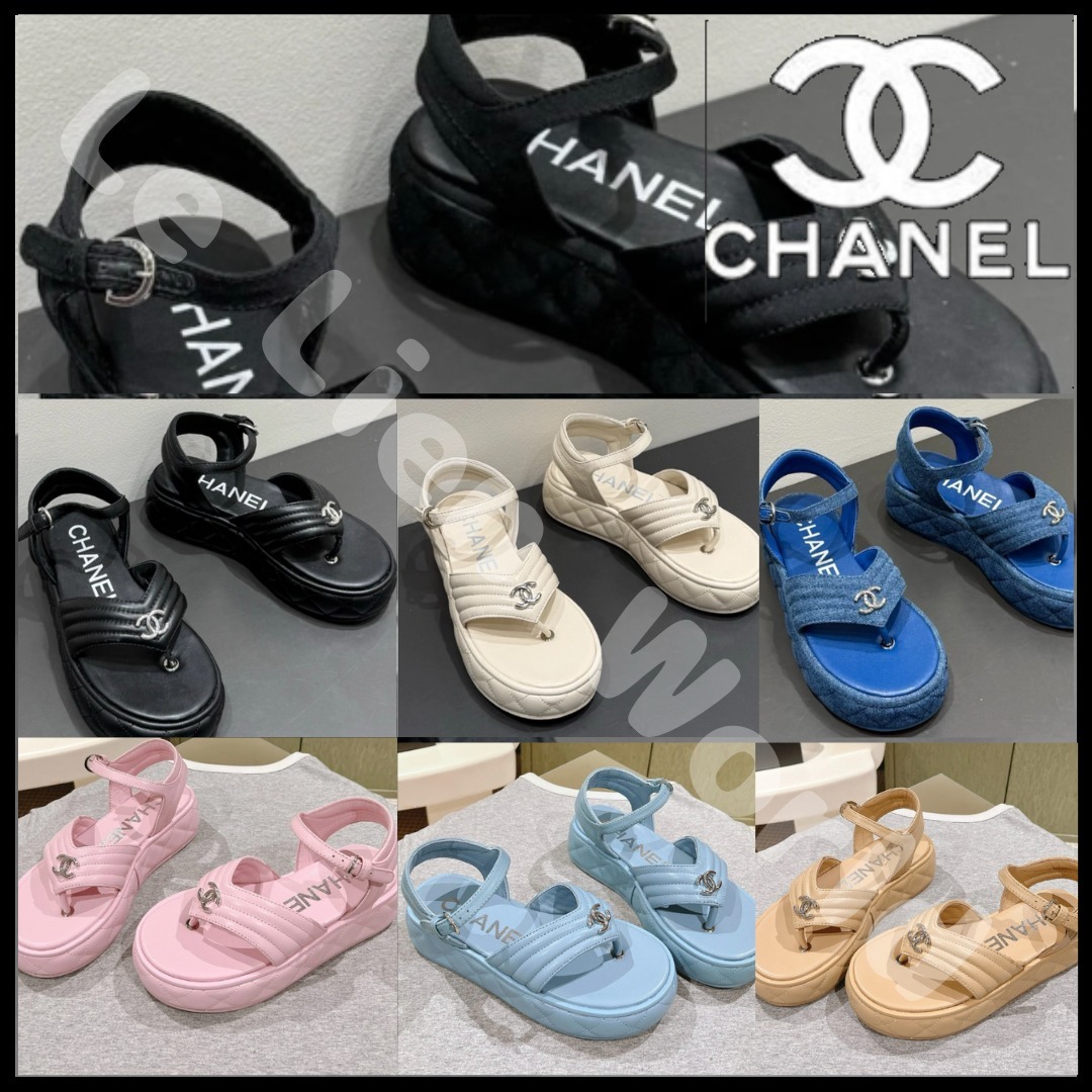 【人気♡】 CHANEL クッションソールトング サンダル