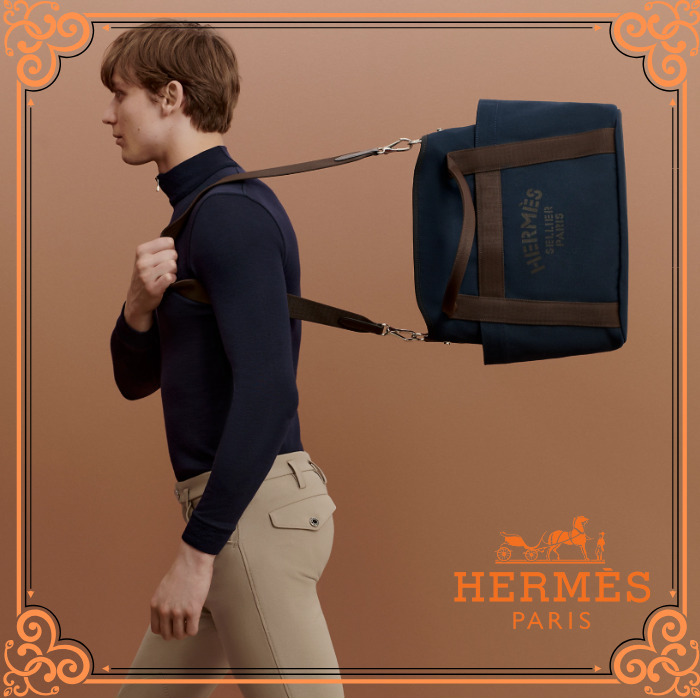差がつくトレンド感★【HERMES】SELLIERロゴバッグ♪