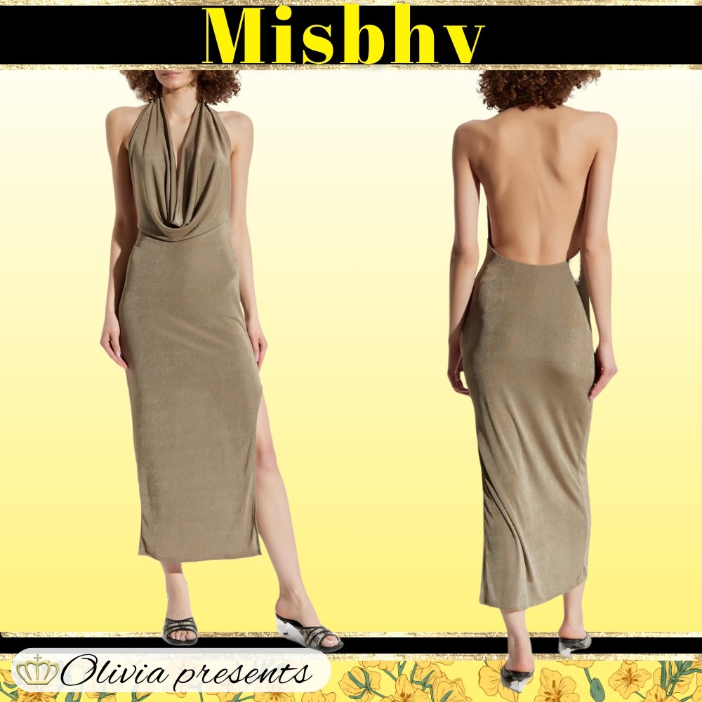Misbhv＞＞＞Misbhv カウルネック バックレス ドレス