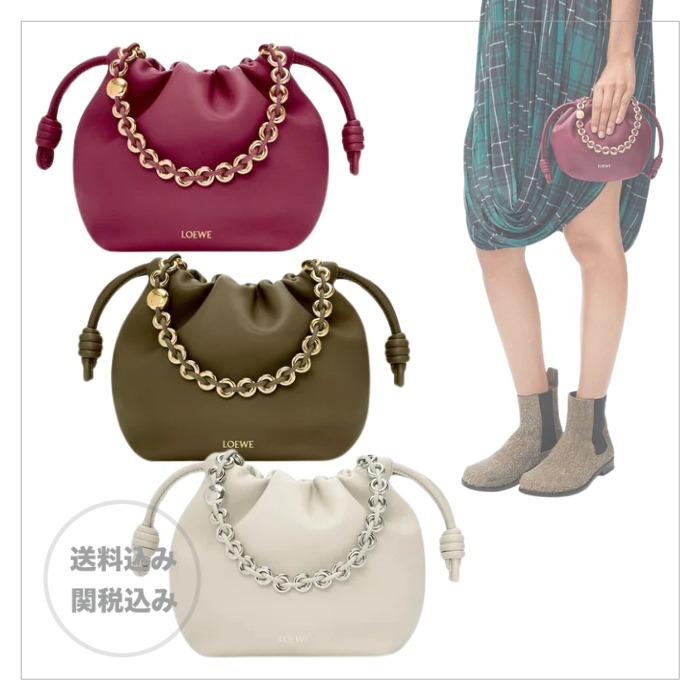【LOEWE】フラメンコパース ラムスキン ミニ バケットバッグ