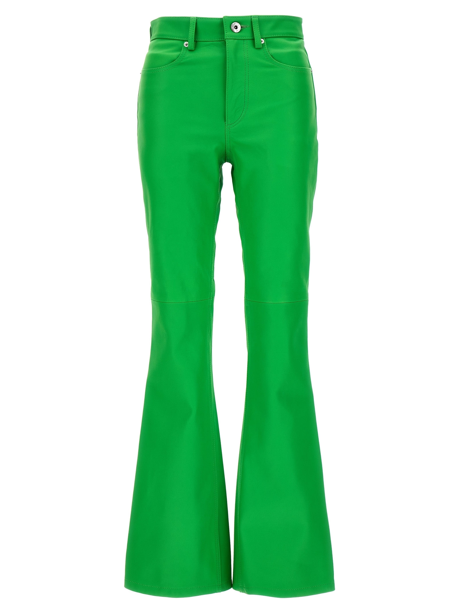 パンツ J.W.ANDERSON Leather bootcut trousers Green