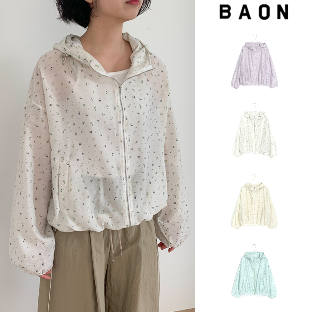 【BAON】Olben Summer Flower Hood Wind Jumper