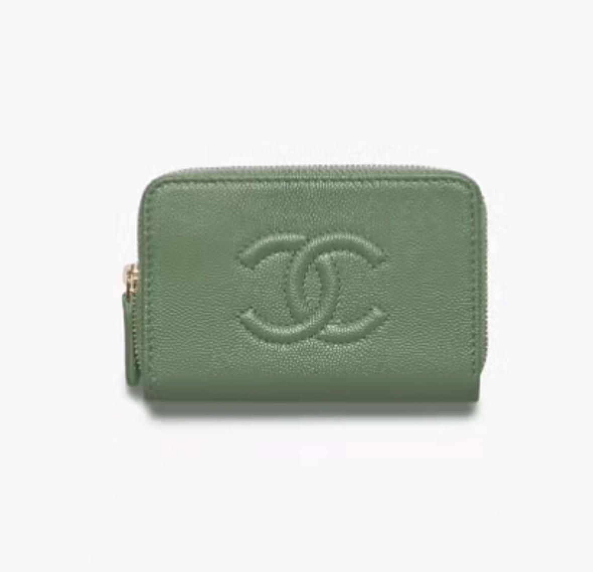 希少グリーン_大きめロゴ再来_CHANEL_カードケース_財布_コイン