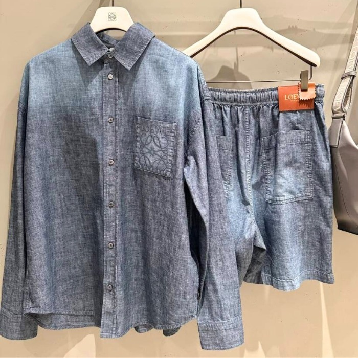 《大人カジュアル》【LOEWE】コットンシャツ