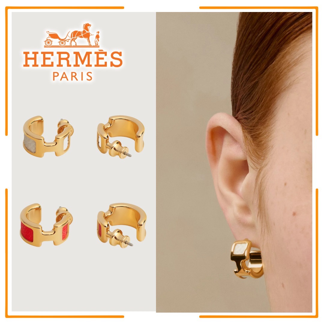 華やかアクセント【HERMES】オランプ ピアス