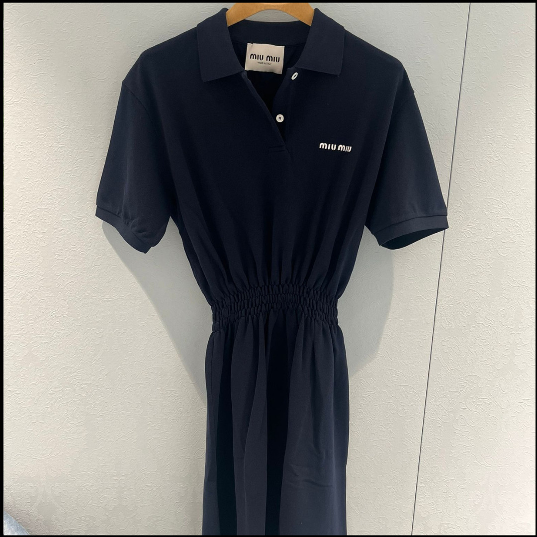 ◆完売前に◆【MiuMiu】コットンピケドレス