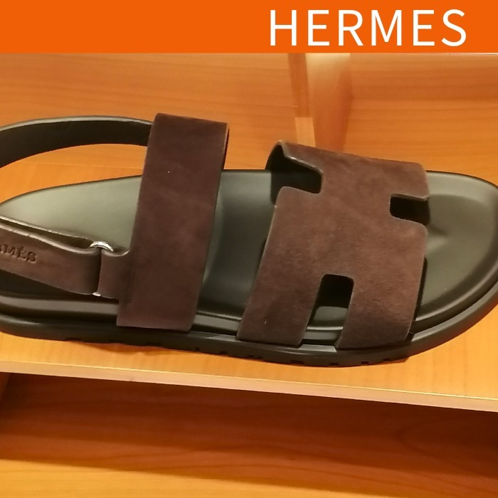 HERMES エルメス メンズ テクノサンダル 《ジニアス》 スエード