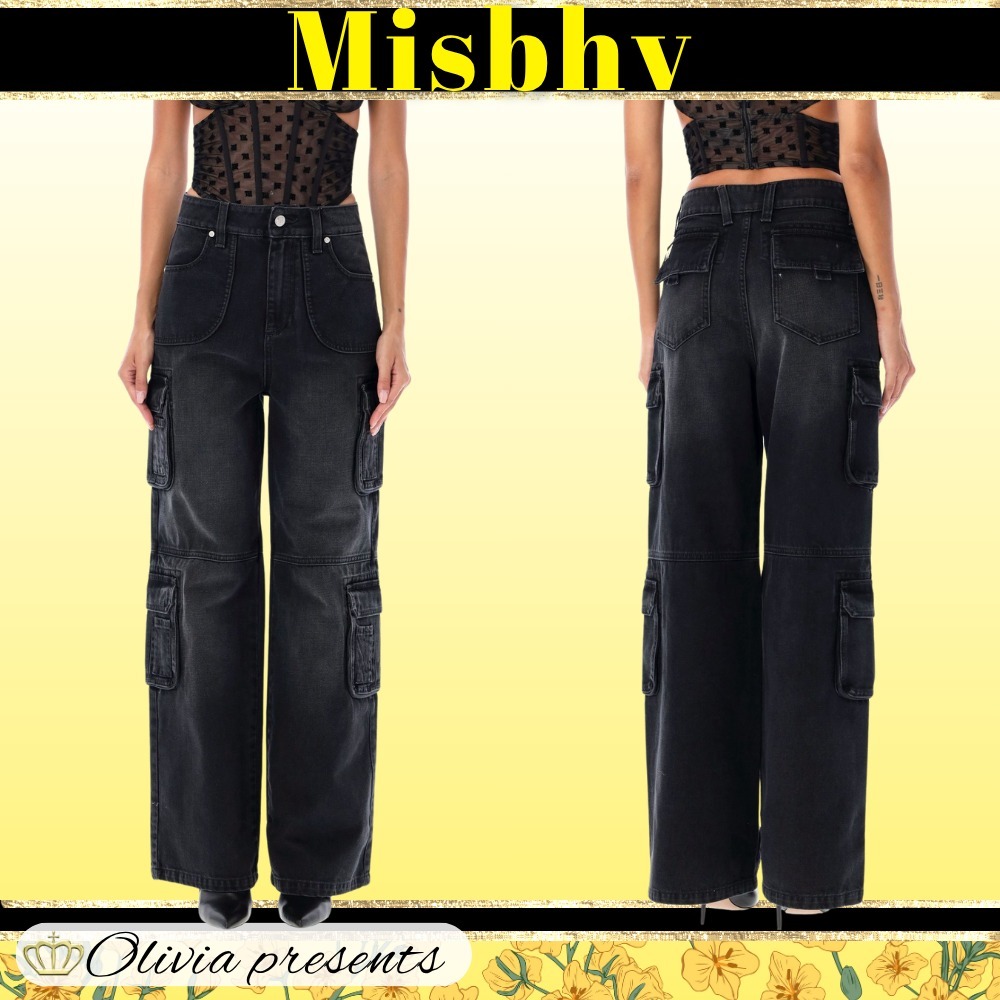 Misbhv＞＞＞ミスブフ ワイドレッグ カーゴ ジーンズ