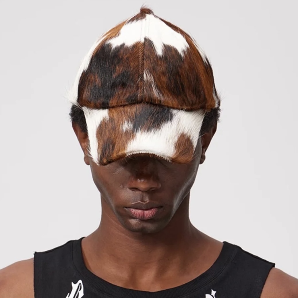 国内未入荷 Fourth3ex - Tri-Color Pony Hair Cow Print Cap