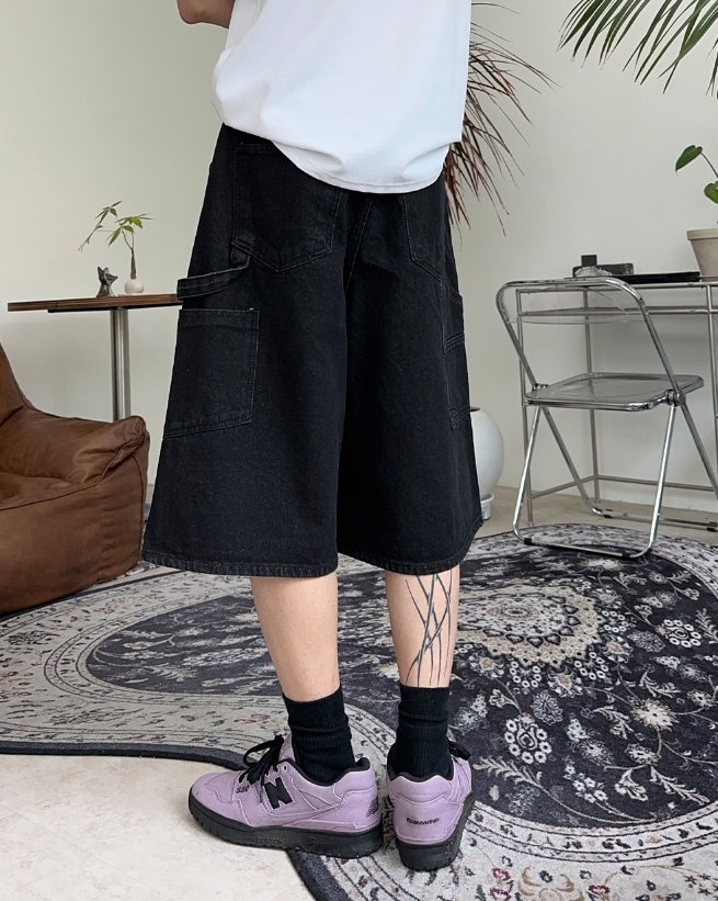 【SATIIIZ】Jera Carpenter Bermuda Denim Pants