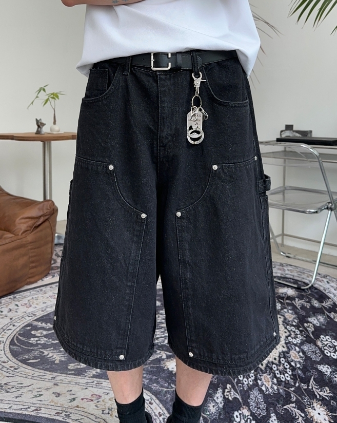 【SATIIIZ】Jera Carpenter Bermuda Denim Pants